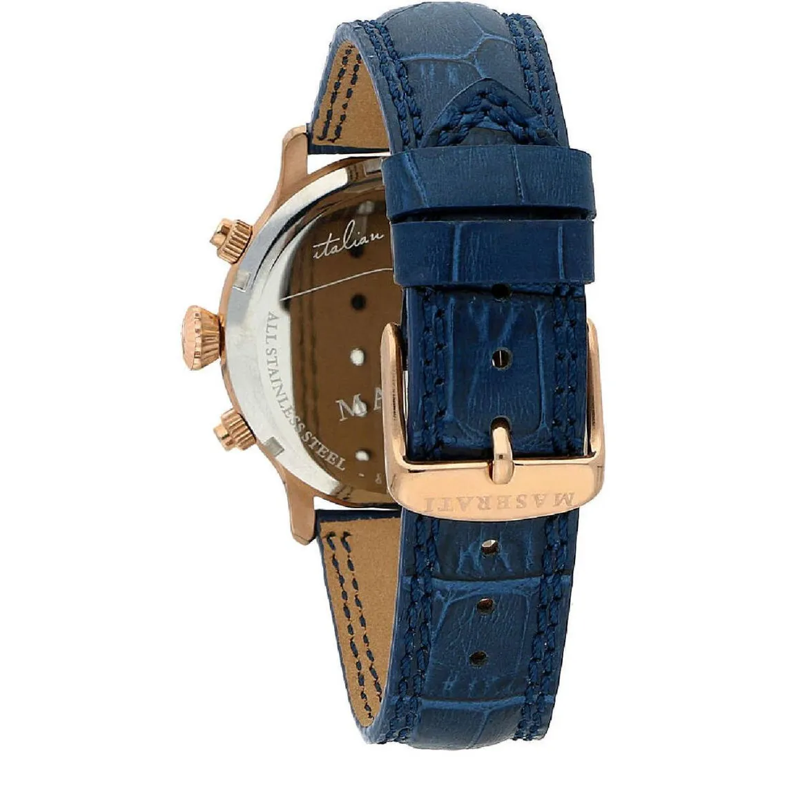 Montre Homme Maserati Epoca - R8871618013 Bracelet Cuir Bleu | 3 Suisses